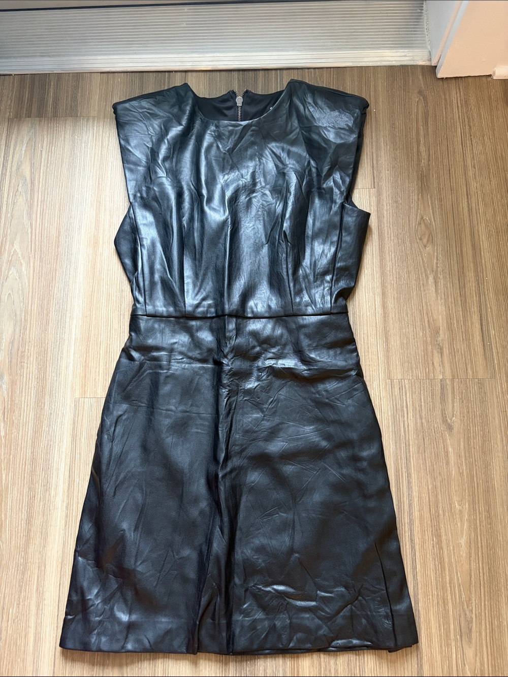 Steve Madden Black Faux Leather Sleeveless Romper